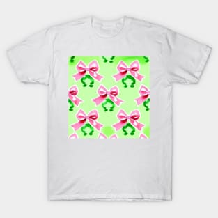 Preppy small bows on light green T-Shirt